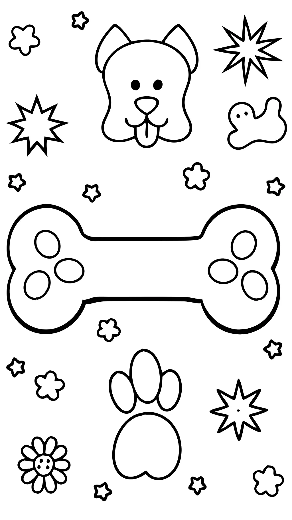 dog bone coloring page